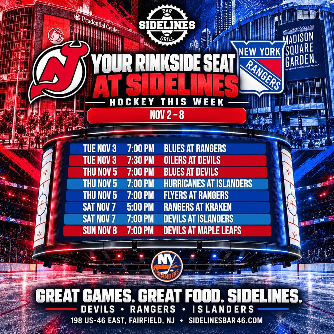 Hockey This Week at Sidelines – Nov 2–8
