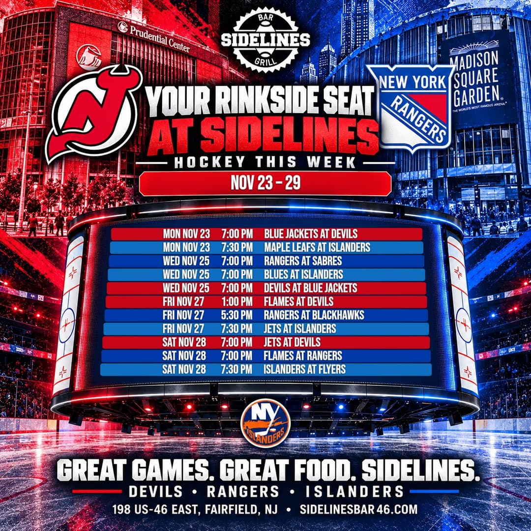 Hockey This Week at Sidelines – Nov 23–29