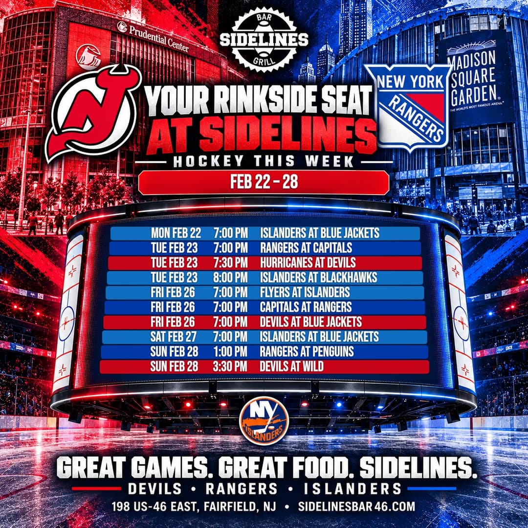 Hockey This Week at Sidelines – Feb 22–28